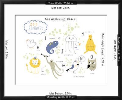 Zoo Alphabet H I J K Lm N O Letters Art Print Lera Efremova Art Com