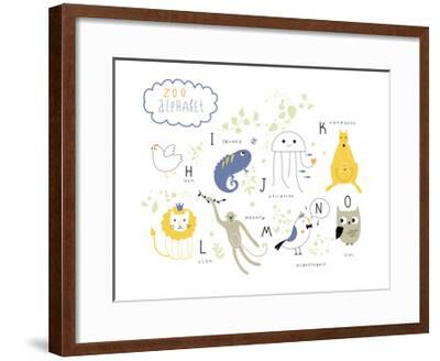 Zoo Alphabet H I J K Lm N O Letters Art Print Lera Efremova Art Com