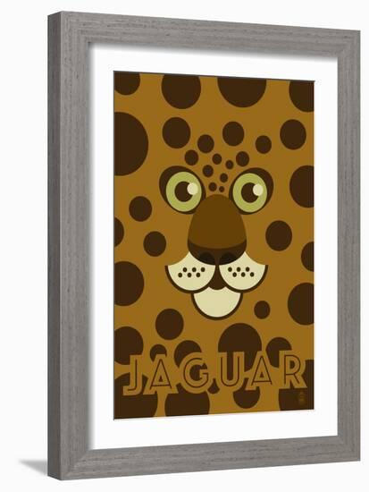 Zoo Faces - Jaguar-Lantern Press-Framed Art Print