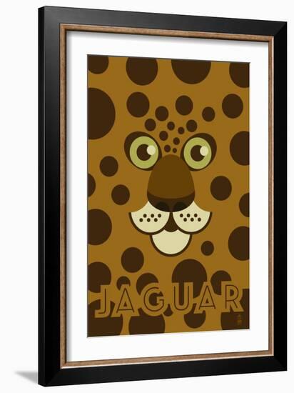 Zoo Faces - Jaguar-Lantern Press-Framed Art Print