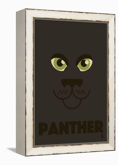 Zoo Faces - Panther-Lantern Press-Framed Stretched Canvas