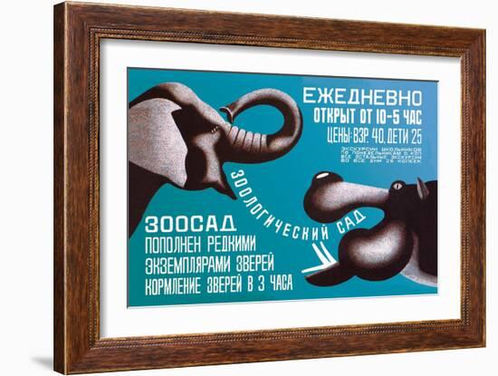 Zoo, Open Daily from 10 to 5-Dmitri Bulanov-Framed Art Print