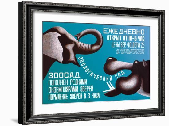 Zoo, Open Daily from 10 to 5-Dmitri Bulanov-Framed Art Print