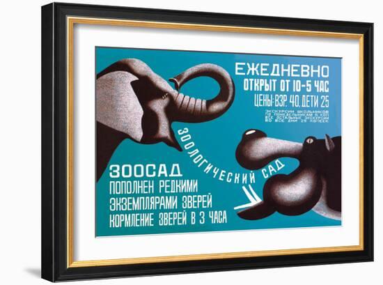 Zoo, Open Daily from 10 to 5-Dmitri Bulanov-Framed Art Print