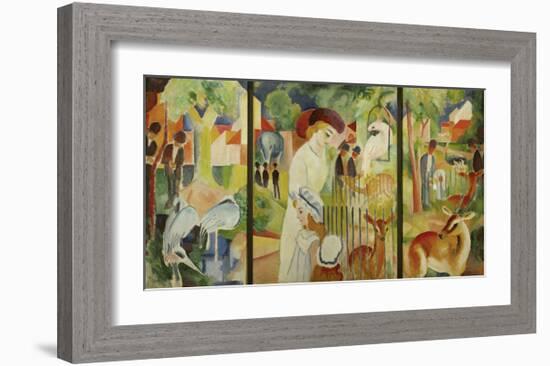 Zoological Garden Triptych-Franz Marc-Framed Giclee Print