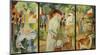 Zoological Garden Triptych-Franz Marc-Mounted Giclee Print