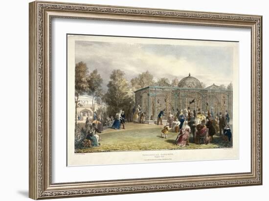 Zoological Gardens, Regent's Park, London, 1835-George Scharf-Framed Giclee Print