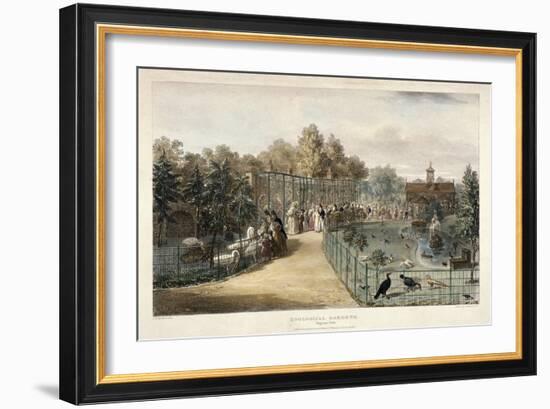 Zoological Gardens, Regent's Park, London, 1835-George Scharf-Framed Giclee Print