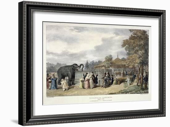 Zoological Gardens, Regent's Park, London, 1835-George Scharf-Framed Giclee Print