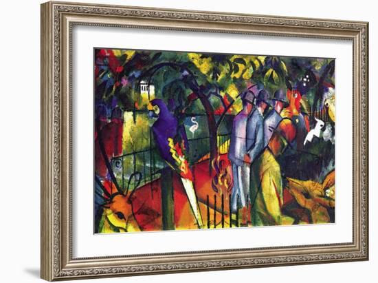 Zoological Gardens-Auguste Macke-Framed Art Print