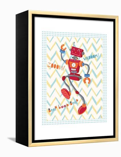 Zoom Robot-Christina Skapriwsky-Framed Stretched Canvas