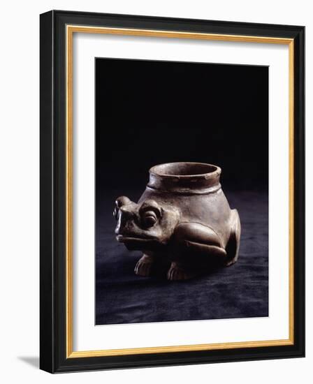 Zoomorphic Vase in Shape of a Frog-null-Framed Giclee Print