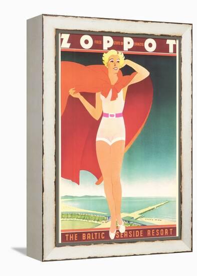 Zoppot Travel Poster-null-Framed Stretched Canvas