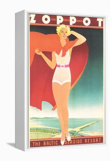 Zoppot Travel Poster-null-Framed Stretched Canvas