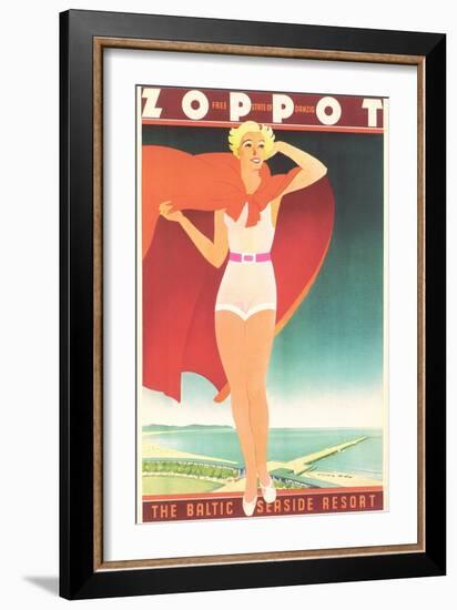 Zoppot Travel Poster-null-Framed Art Print