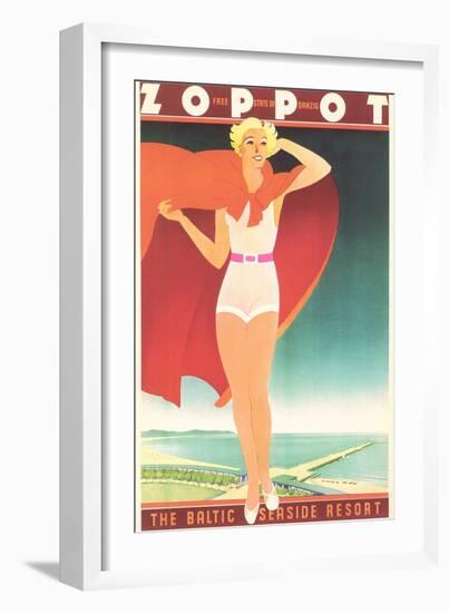 Zoppot Travel Poster-null-Framed Art Print