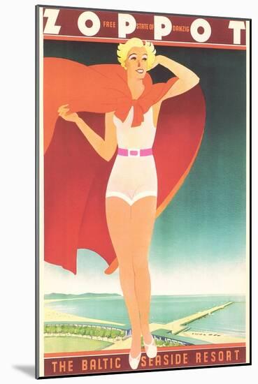 Zoppot Travel Poster-null-Mounted Art Print