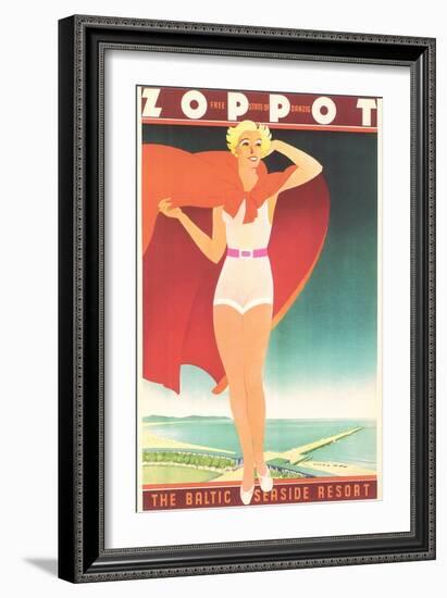 Zoppot Travel Poster-null-Framed Art Print