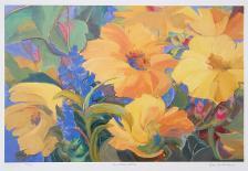 Sun Filled Flowers-Zora Buchanan-Framed Collectable Print