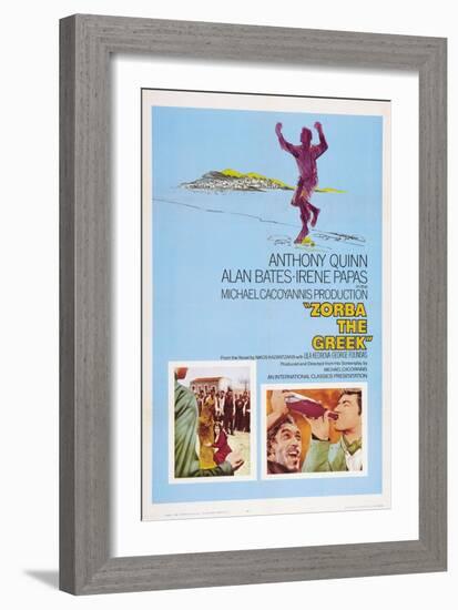 Zorba the Greek (aka Alexis Zorbas), Anthony Quinn, 1964-null-Framed Art Print