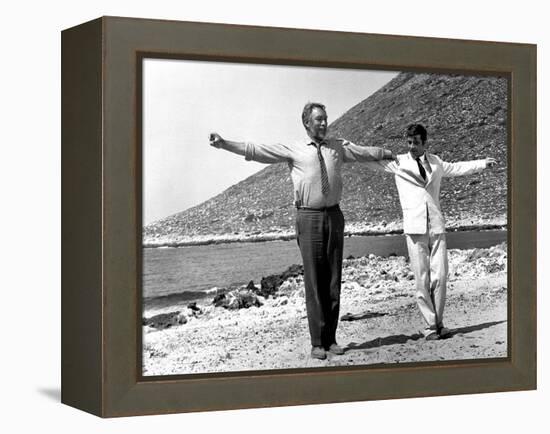 Zorba the Greek, Anthony Quinn, Alan Bates, 1964-null-Framed Stretched Canvas