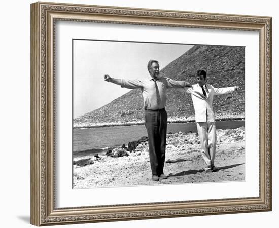 Zorba the Greek, Anthony Quinn, Alan Bates, 1964-null-Framed Photo