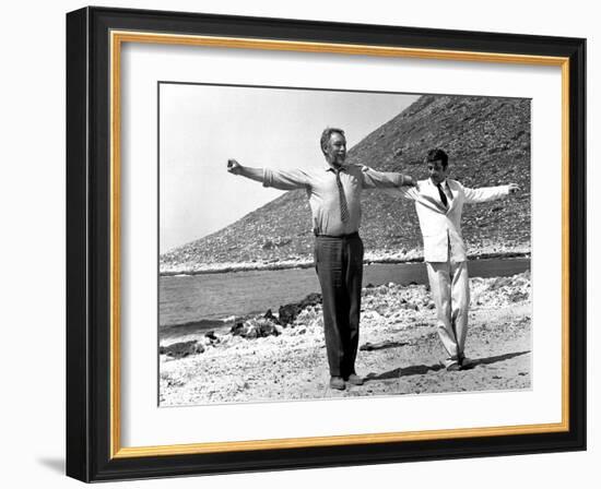 Zorba the Greek, Anthony Quinn, Alan Bates, 1964-null-Framed Photo