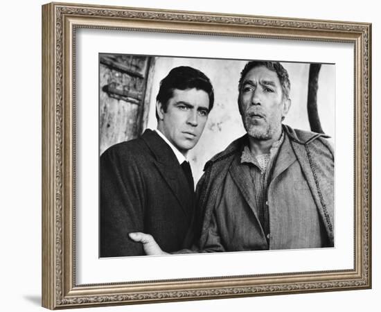 Zorba the Greek, L-R, Alan Bates, Anthony Quinn, 1964-null-Framed Photo