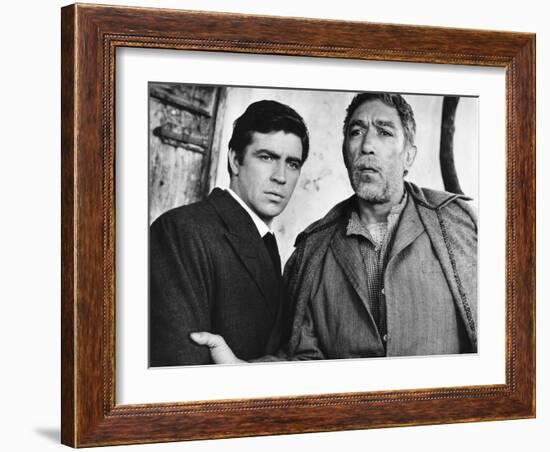 Zorba the Greek, L-R, Alan Bates, Anthony Quinn, 1964-null-Framed Photo