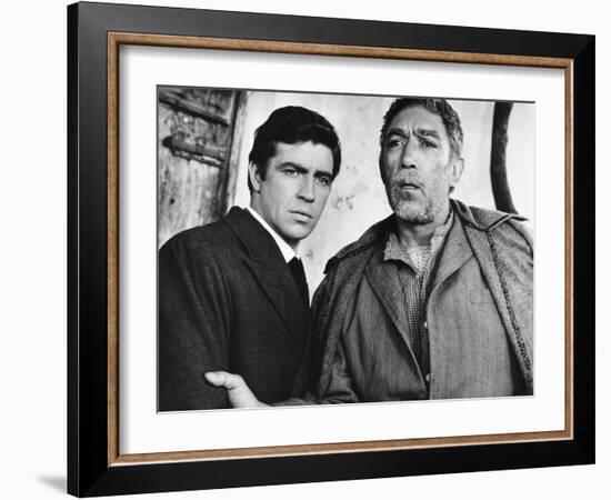 Zorba the Greek, L-R, Alan Bates, Anthony Quinn, 1964-null-Framed Photo