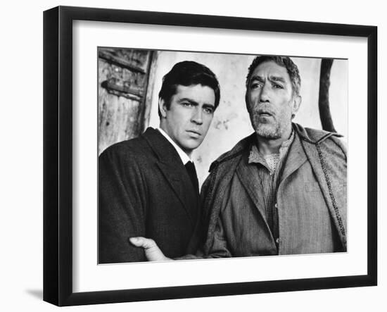 Zorba the Greek, L-R, Alan Bates, Anthony Quinn, 1964-null-Framed Photo