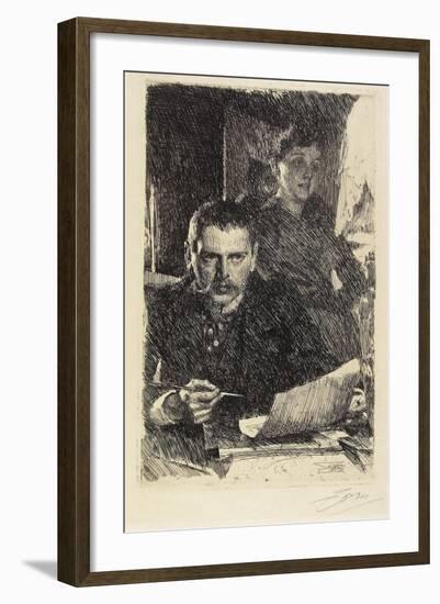 Zorn and His Wife, 1890-Anders Leonard Zorn-Framed Giclee Print