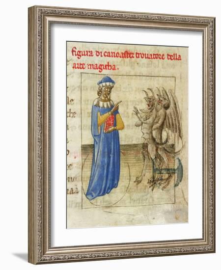 Zoroaster with Two Demons (Miniature from Pseudo-Aristotle Secretum Secretoru), 1425-null-Framed Giclee Print