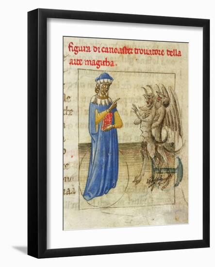 Zoroaster with Two Demons (Miniature from Pseudo-Aristotle Secretum Secretoru), 1425-null-Framed Giclee Print