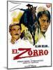 Zorro, (AKA El Zorro), Right: Alain Delon on Spanish Poster Art, 1975.-null-Mounted Art Print