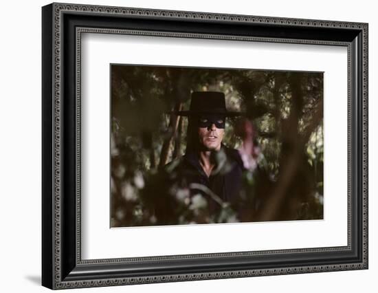 Zorro by Duccio Tessari with Alain Delon, 1975 (photo)-null-Framed Photo