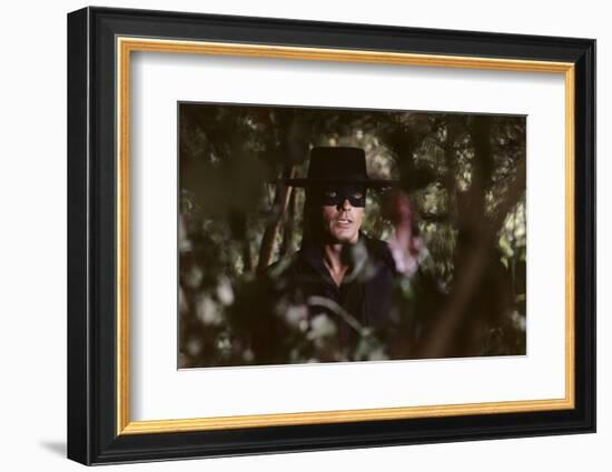 Zorro by Duccio Tessari with Alain Delon, 1975 (photo)-null-Framed Photo