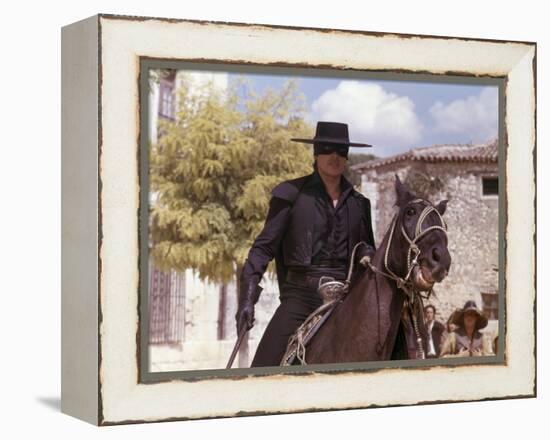 Zorro by Duccio Tessari with Alain Delon, 1975 (photo)-null-Framed Stretched Canvas