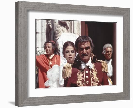 Zorro by Duccio Tessari with Ottavia Piccolo and Stanley Baker, 1975 (photo)-null-Framed Photo