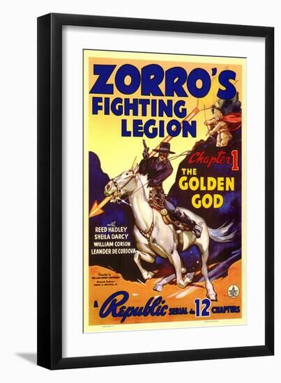 Zorro's Fighting Legion, 1939-null-Framed Premium Giclee Print