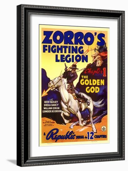 Zorro's Fighting Legion, 1939-null-Framed Premium Giclee Print