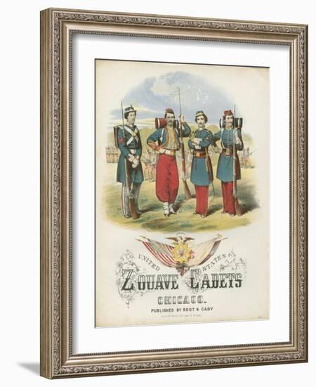 Zouave Cadets Quickstep Sheet Music Cover-null-Framed Giclee Print