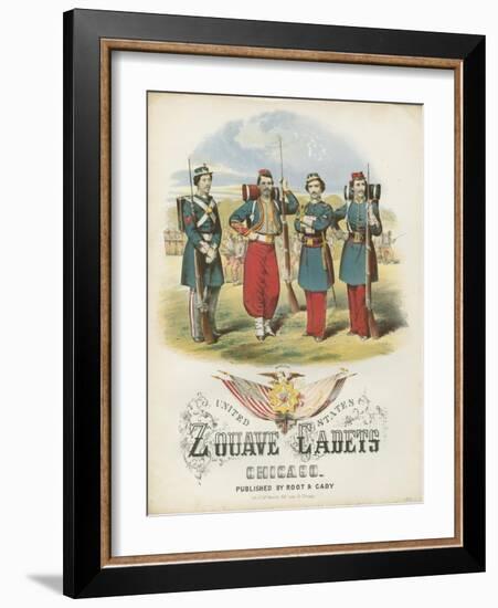 Zouave Cadets Quickstep Sheet Music Cover-null-Framed Giclee Print