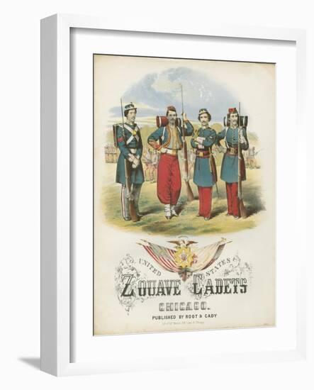 Zouave Cadets Quickstep Sheet Music Cover-null-Framed Giclee Print
