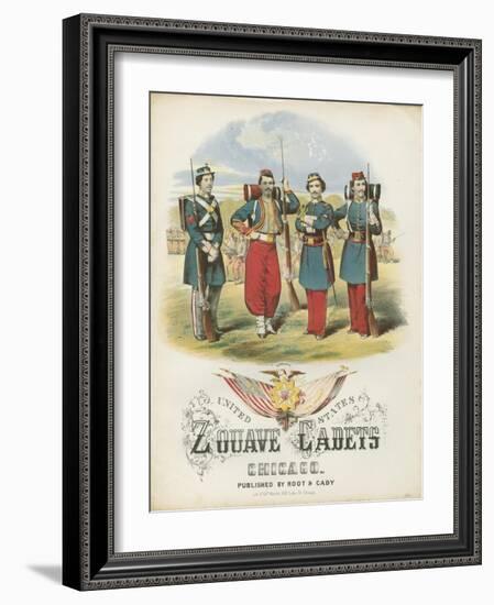 Zouave Cadets Quickstep Sheet Music Cover-null-Framed Giclee Print