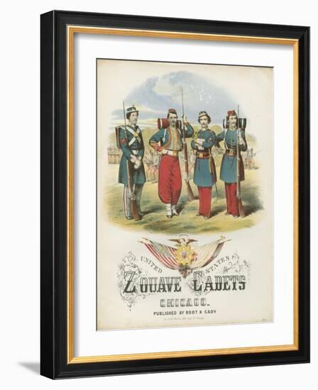 Zouave Cadets Quickstep Sheet Music Cover-null-Framed Giclee Print