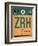 ZRH Zurich Luggage Tag 1-NaxArt-Framed Premium Giclee Print