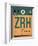 ZRH Zurich Luggage Tag 1-NaxArt-Framed Premium Giclee Print