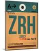 ZRH Zurich Luggage Tag 1-NaxArt-Mounted Art Print