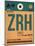 ZRH Zurich Luggage Tag 1-NaxArt-Mounted Art Print